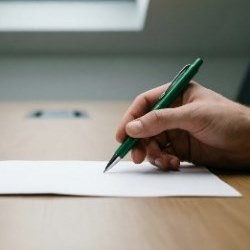 Pessoa a assinar documento - Soluções Personalizadas
